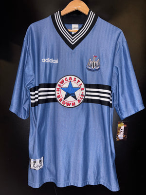 NEWCASTLE UNITED SHEARER 1995-1996 ORIGINAL AWAY JERSEY Size XL