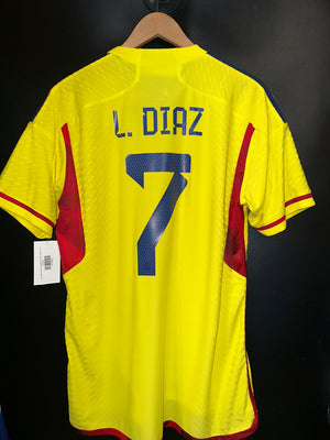 COLOMBIA LUIS DIAZ 2022-2023 ORIGINAL PLAYER  JERSEY Size L