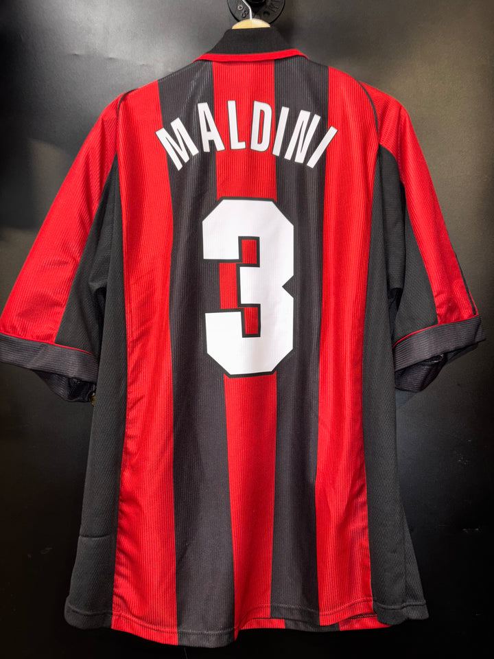 AC MILAN MALDINI 1998-1999 ORIGINAL JERSEY Size XL