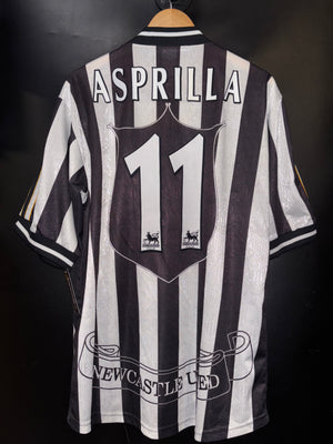 NEWCASTLE UNITED ASPRILLA 1997-1998 ORIGINAL JERSEY Size L