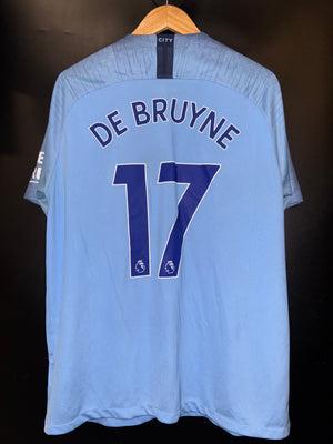 MANCHESTER CITY DE BRUYNE 2018-2019 ORIGINAL JERSEY Size XL