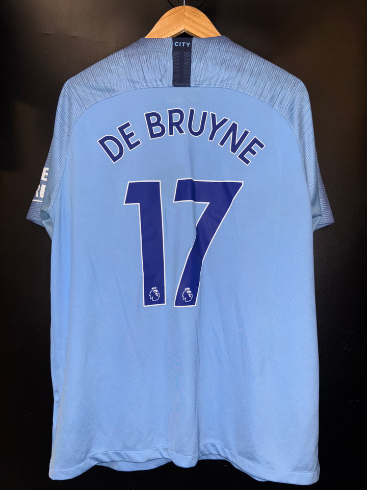 MANCHESTER CITY DE BRUYNE 2018-2019 ORIGINAL JERSEY Size XL