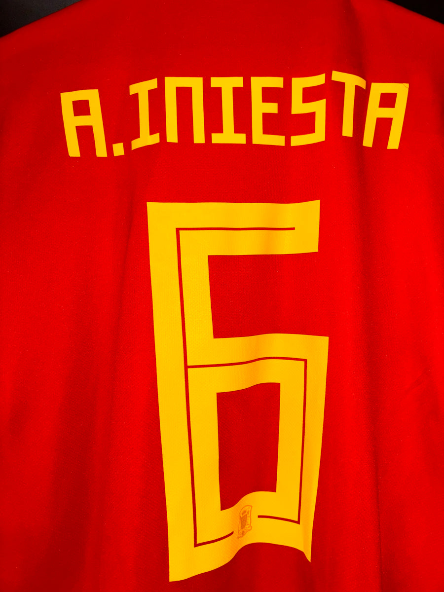 SPAIN INIESTA 2018-2019 ORIGINAL JERSEY Size S