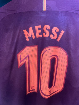 BARCELONA MESSI 2017-2018 ORIGINAL AWAY JERSEY Size XL