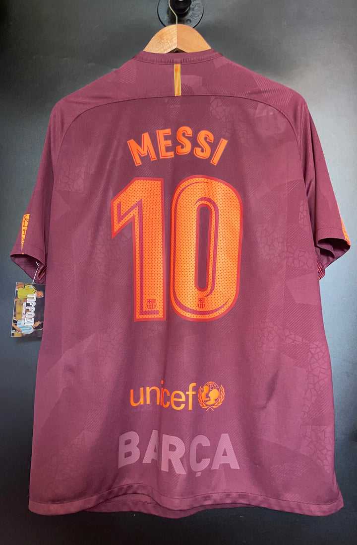 BARCELONA MESSI 2017-2018 ORIGINAL AWAY JERSEY Size XL