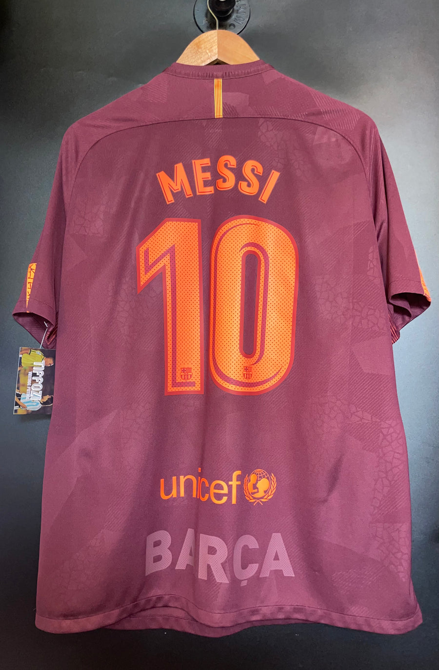 BARCELONA MESSI 2017-2018 ORIGINAL AWAY JERSEY Size XL