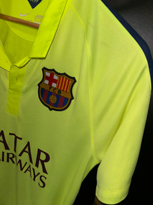 BARCELONA SUAREZ 2014-2015 ORIGINAL AWAY JERSEY Size S