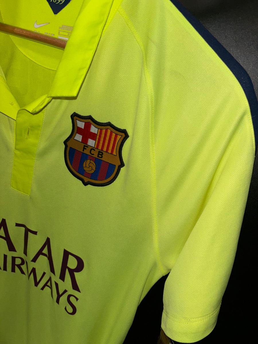 BARCELONA SUAREZ 2014-2015 ORIGINAL AWAY JERSEY Size S