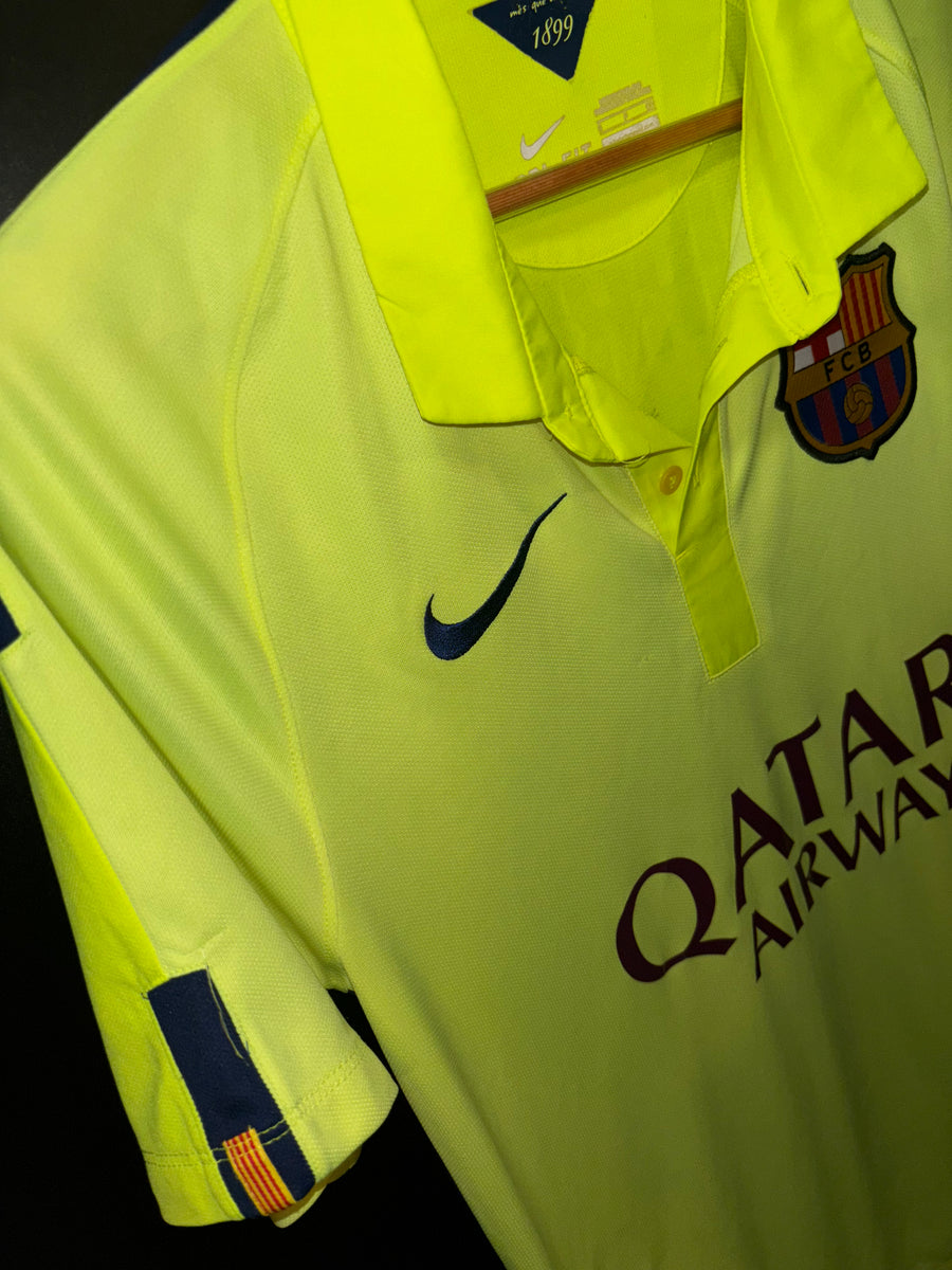 BARCELONA SUAREZ 2014-2015 ORIGINAL AWAY JERSEY Size S