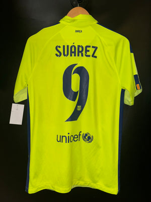 BARCELONA SUAREZ 2014-2015 ORIGINAL AWAY JERSEY Size S