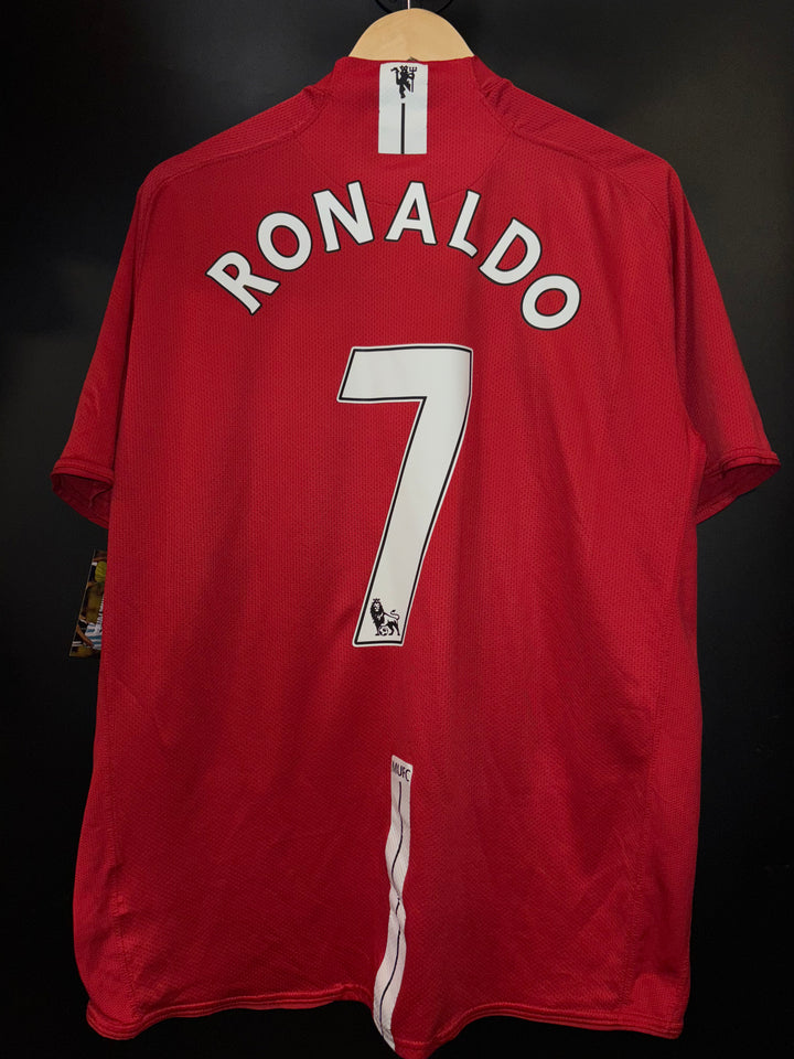 MANCHESTER UNITED RONALDO 2007-2008 ORIGINAL JERSEY Size 2XL