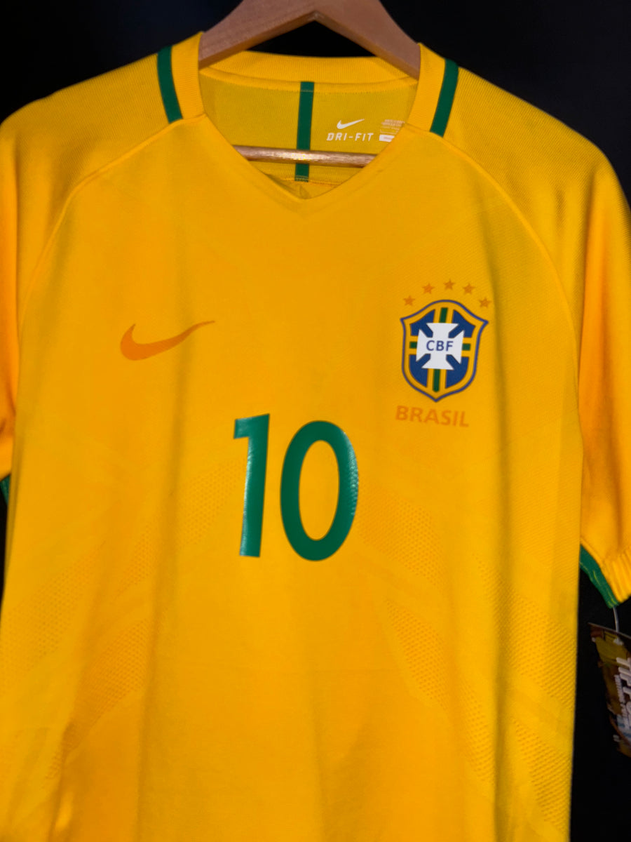 BRAZIL NEYMAR JR 2016-2017 ORIGINAL PLAYER JERSEY L