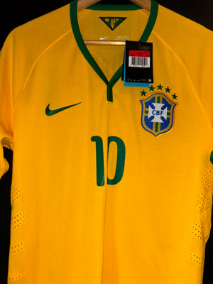 BRAZIL NEYMAR JR 2014-2015 ORIGINAL PLAYER JERSEY L