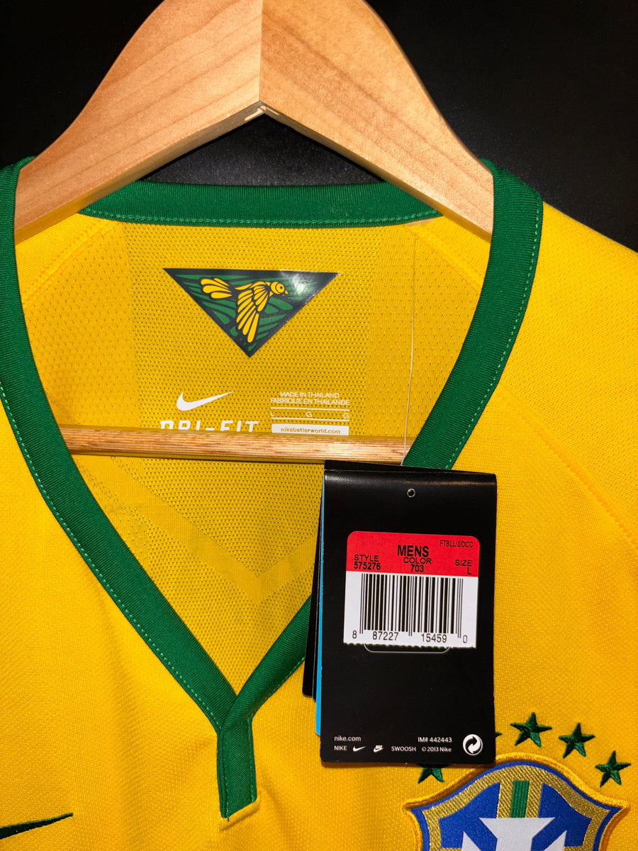 BRAZIL NEYMAR JR 2014-2015 ORIGINAL PLAYER JERSEY L