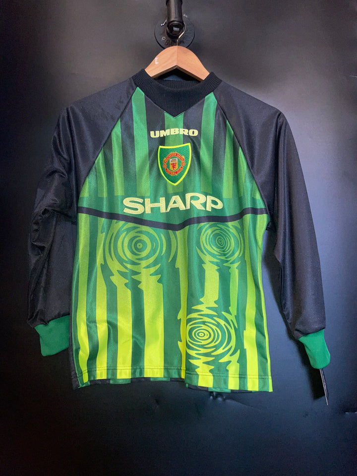 MANCHESTER UNITED 1995-1996 ORIGINAL GOALKEEPER JERSEY Size YOUTH L