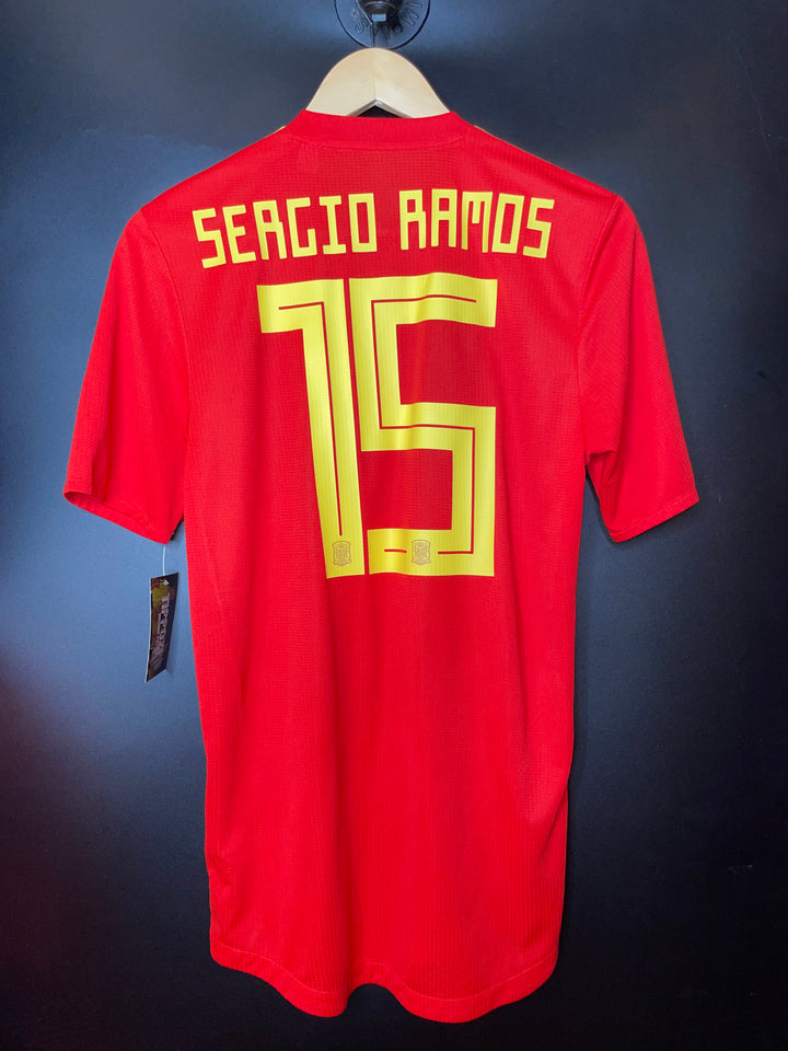 SPAIN 2018-2019 SERGIO RAMOS ORIGINAL PLAYER JERSEY Size S