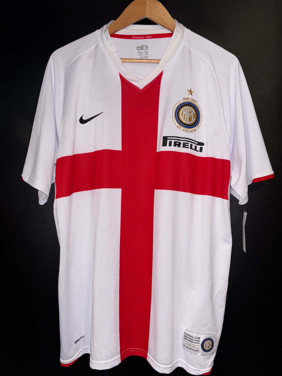 INTER MILAN ADRIANO 2007-2008 ORIGINAL AWAY JERSEY Size XL