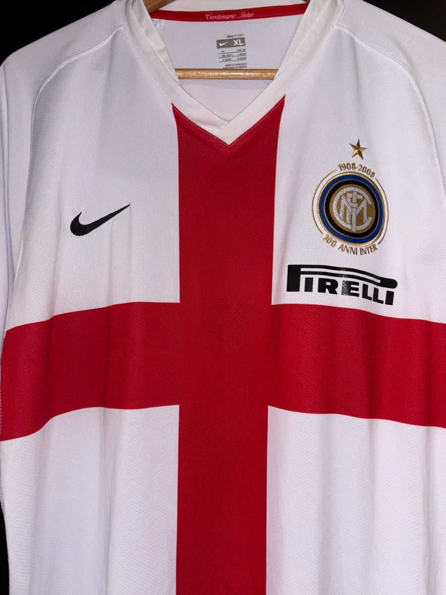 INTER MILAN ADRIANO 2007-2008 ORIGINAL AWAY JERSEY Size XL