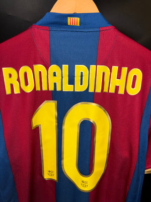 BARCELONA RONALDINHO 2007-2008 ORIGINAL JERSEY Size L