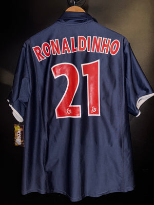 PSG PARIS SAINT GERMAIN RONALDINHO 2001-2002 JERSEY SIZE L