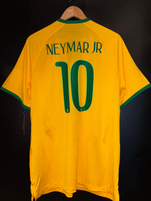 BRAZIL NEYMAR JR 2014-2015 ORIGINAL PLAYER JERSEY XL