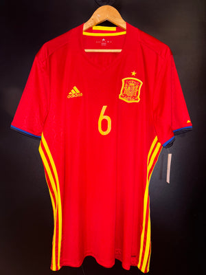 SPAIN INIESTA 2016-2017 ORIGINAL JERSEY Size XL