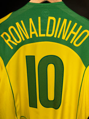 BRAZIL RONALDINHO 2004-2005 ORIGINAL JERSEY XL