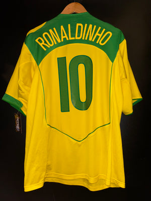 BRAZIL RONALDINHO 2004-2005 ORIGINAL JERSEY XL