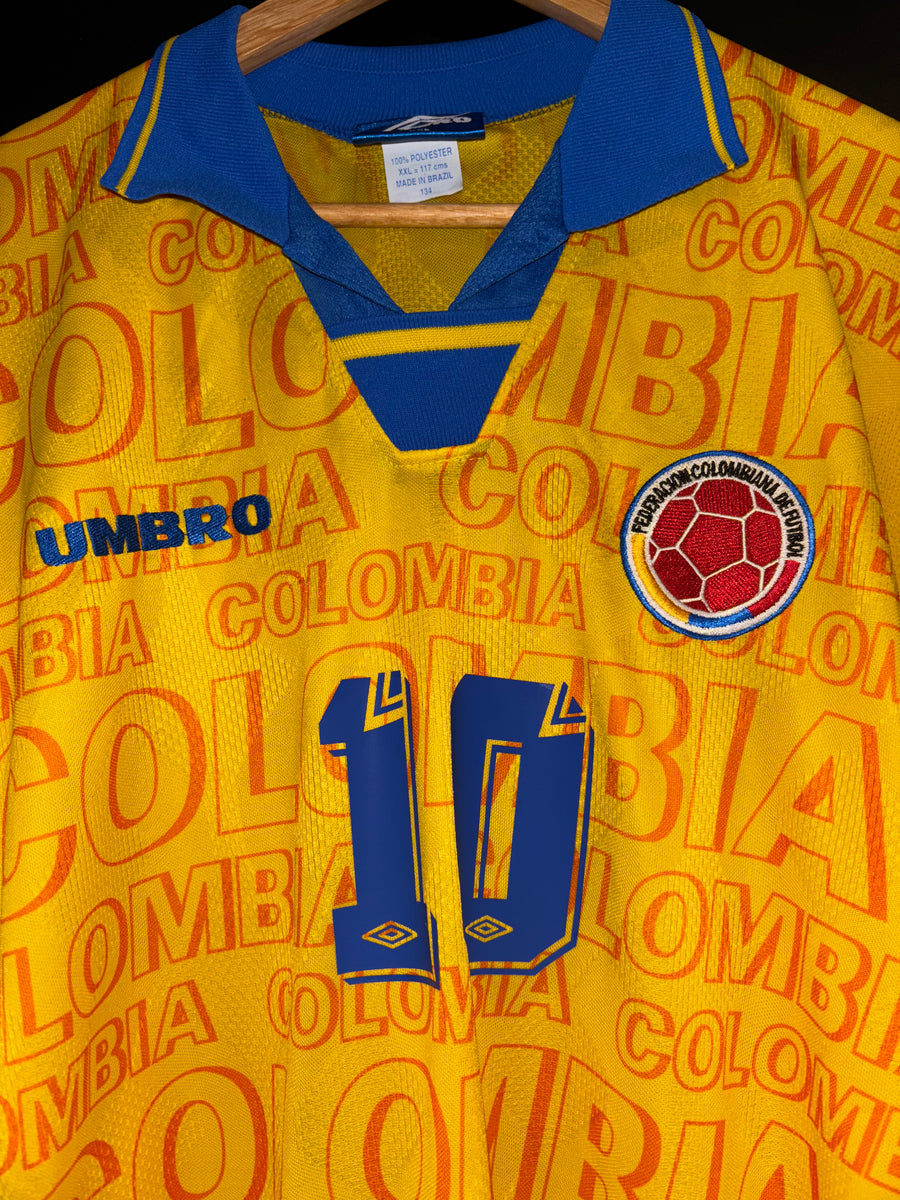 COLOMBIA 1997-1998 VALDERRAMA ORIGINAL JERSEY Size 2XL