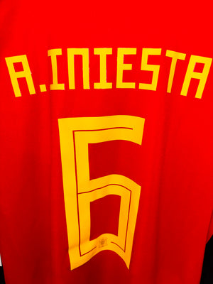 SPAIN INIESTA 2018-2019 ORIGINAL JERSEY Size M