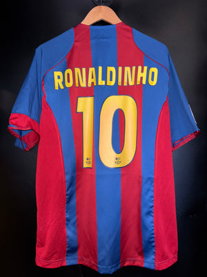 BARCELONA RONALDINHO 2004-2005 ORIGINAL JERSEY Size L