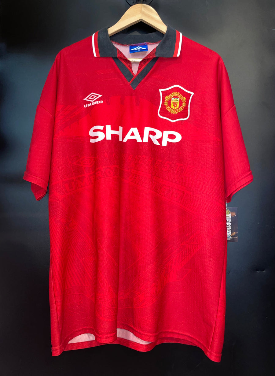 MANCHESTER UNITED CANTONA 1995-1996 ORIGINAL  JERSEY Size XL