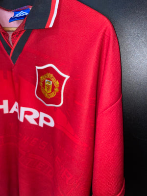 MANCHESTER UNITED CANTONA 1995-1996 ORIGINAL  JERSEY Size XL