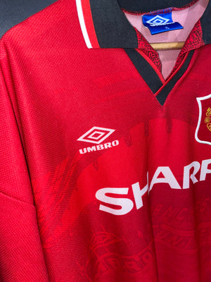 MANCHESTER UNITED CANTONA 1995-1996 ORIGINAL  JERSEY Size XL