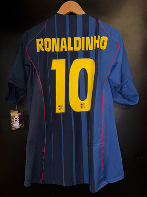 BARCELONA RONALDINHO 2004-2005 ORIGINAL AWAY JERSEY Size L