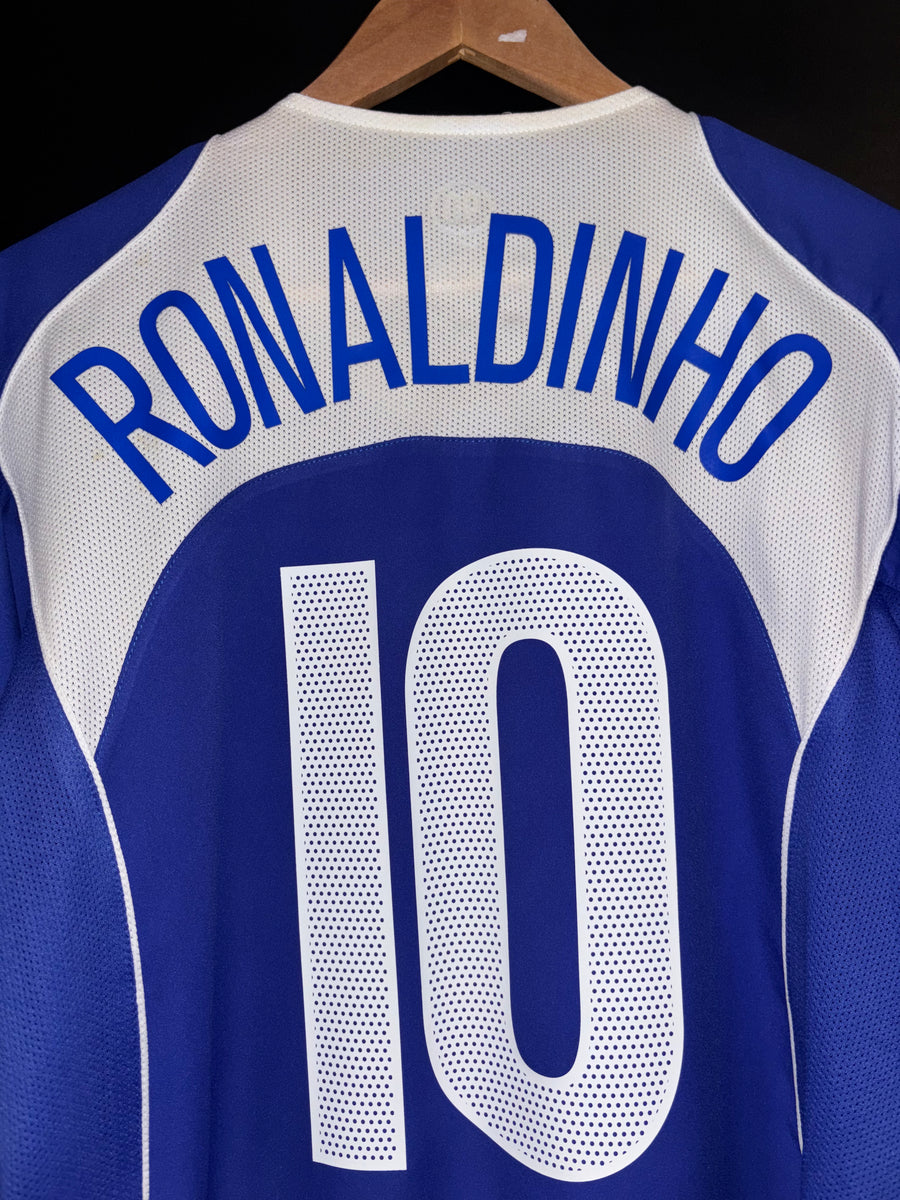 BRAZIL RONALDINHO 2004-2005 ORIGINAL AWAY JERSEY L