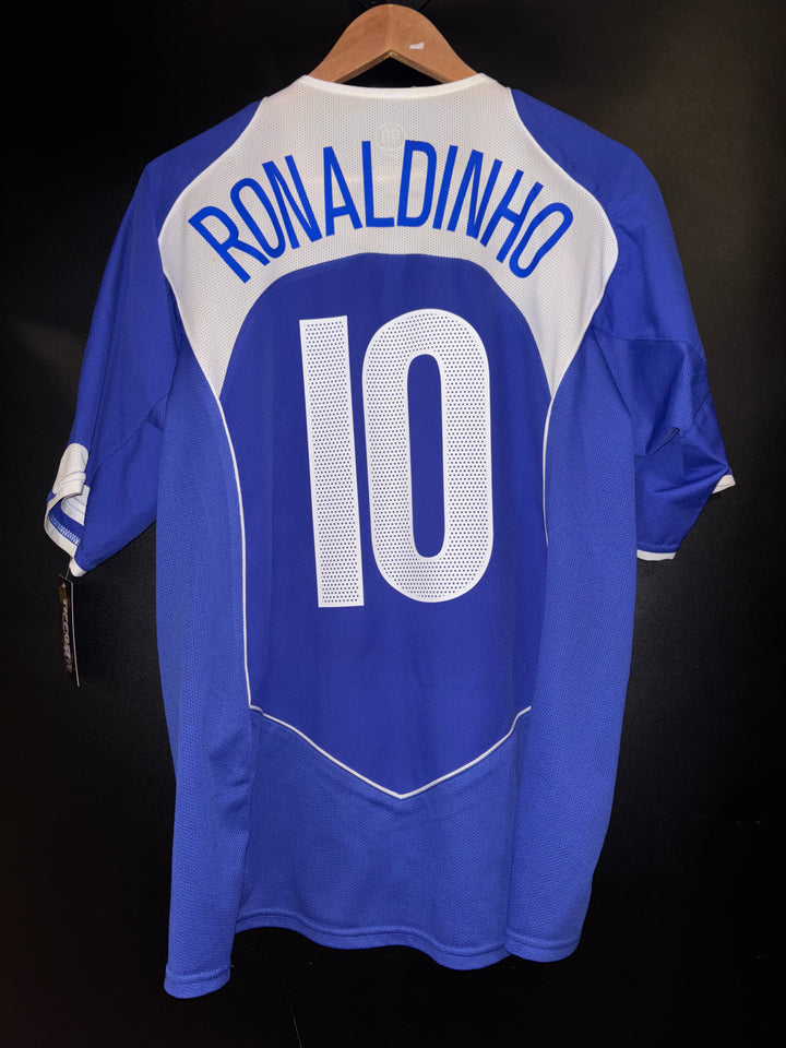 BRAZIL RONALDINHO 2004-2005 ORIGINAL AWAY JERSEY L
