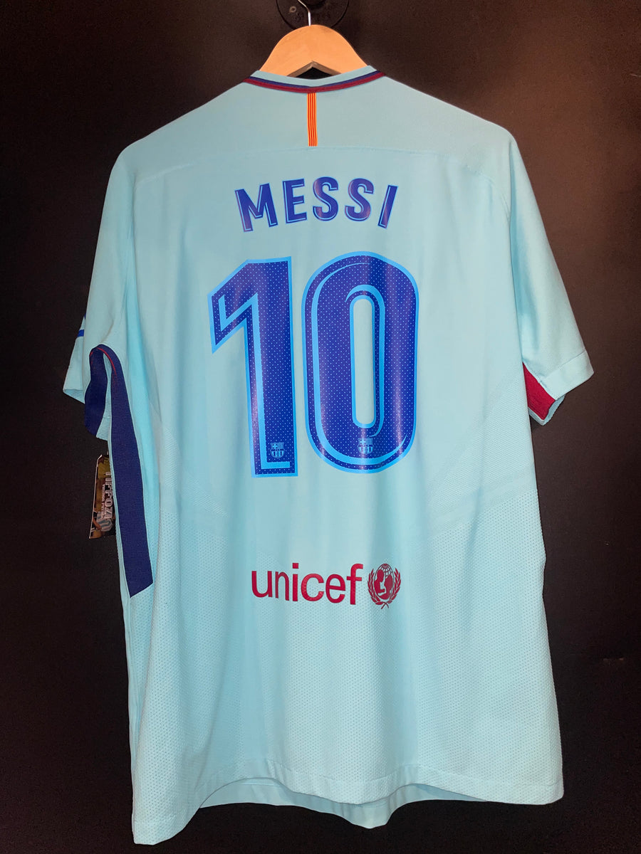 BARCELONA MESSI 2017-2018 ORIGINAL PLAYER JERSEY Size XL