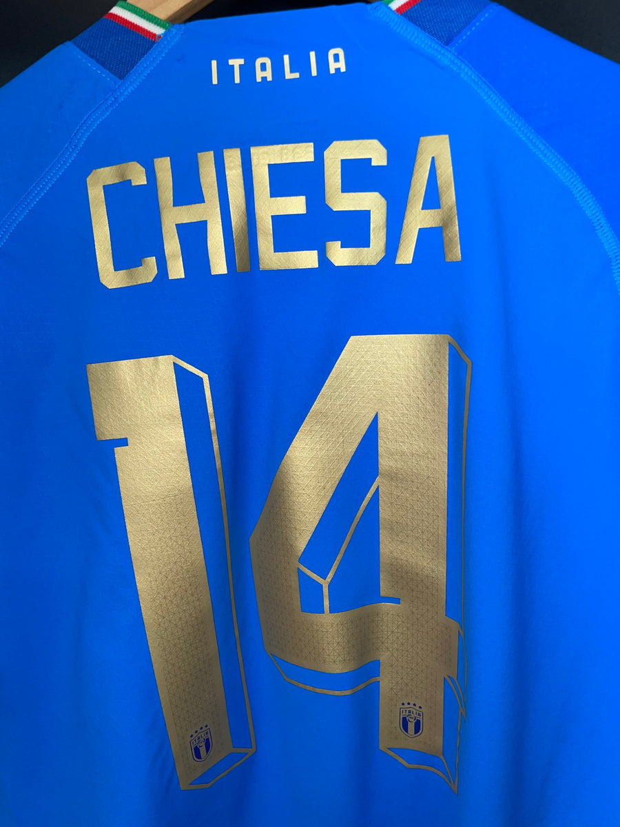 ITALY CHIESA 2022 ORIGINAL PLAYER JERSEY Size L
