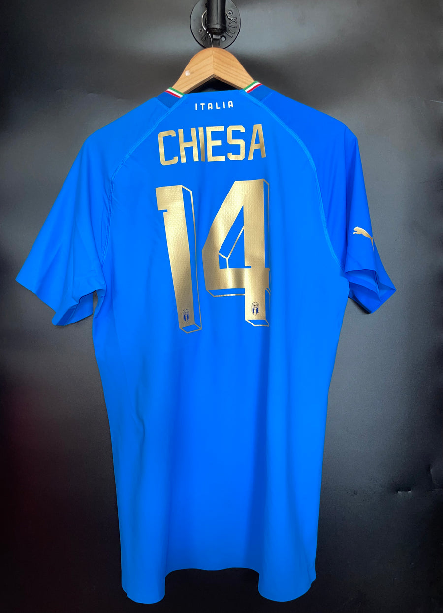 ITALY CHIESA 2022 ORIGINAL PLAYER JERSEY Size L