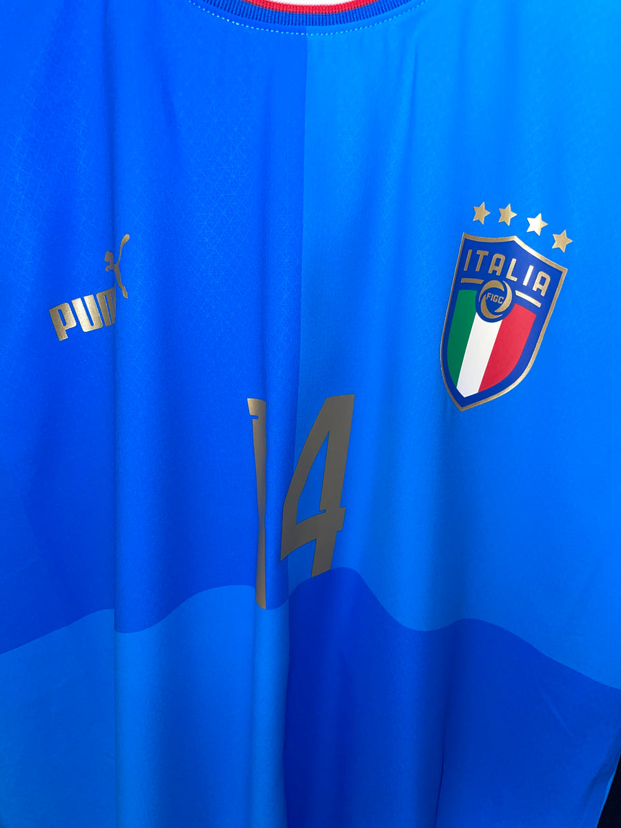 ITALY CHIESA 2022 ORIGINAL PLAYER JERSEY Size XL