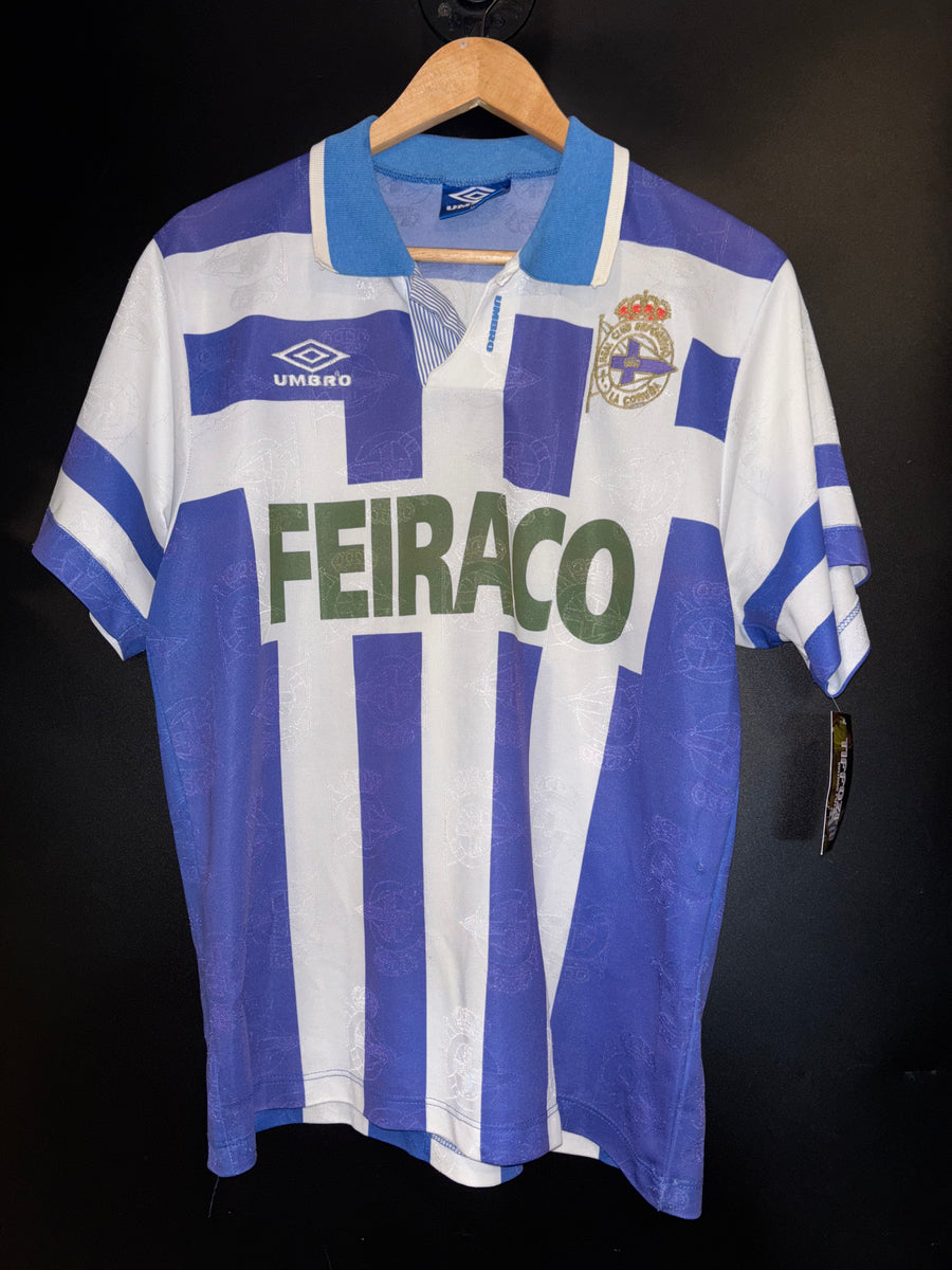 DEPORTIVO DE LA CORUNA 1996-1997 OFFICIAL JERSEY SIZE M