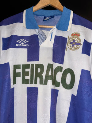 DEPORTIVO DE LA CORUNA 1996-1997 OFFICIAL JERSEY SIZE M