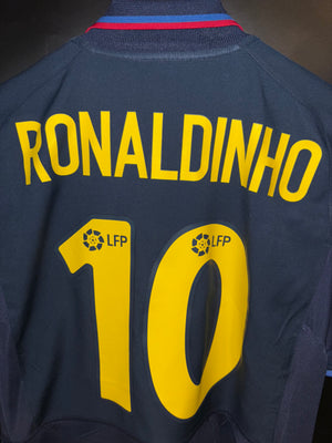 BARCELONA RONALDINHO 2003-2004 ORIGINAL AWAY JERSEY Size M