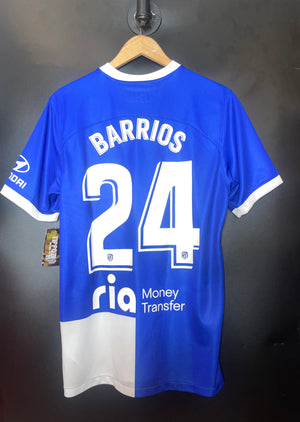 ATLETICO MADRID PABLO BARRIOS 120TH ANNIVERSARY ORIGINAL PLAYER JERSEY Size M