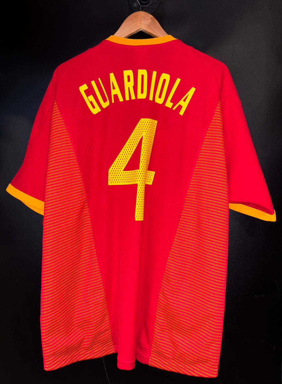 SPAIN PEP GUARDIOLA 2002-2003 ORIGINAL JERSEY Size XL