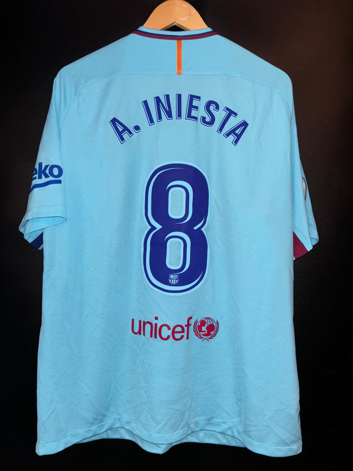 BARCELONA INIESTA 2017-2018 ORIGINAL JERSEY Size XL