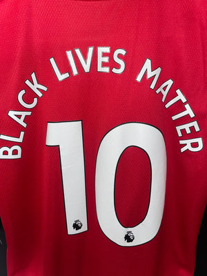 MANCHESTER UNITED 2019-2020 ORIGINAL BLACK LIVES MATTER JERSEY SIZE S