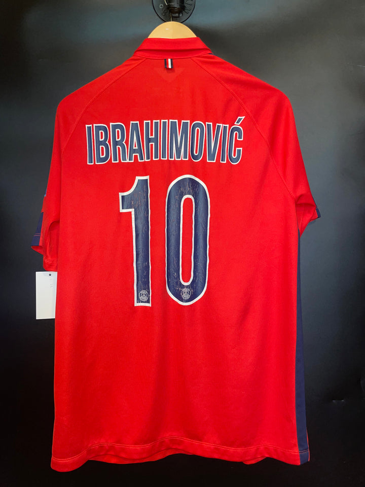 PSG PARIS SAINT GERMAIN IBRAHIMOVIC 2014-2015 ORIGINAL JERSEY SIZE L