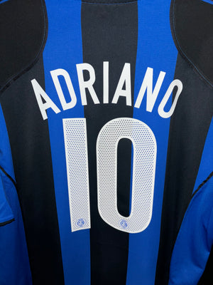 INTER MILAN ADRIANO 2004-2005 ORIGINAL JERSEY Size 2XL